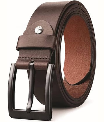 Elite Crafts - Brown 100% Leather Men's Formal Belt ( Pack of 1 )