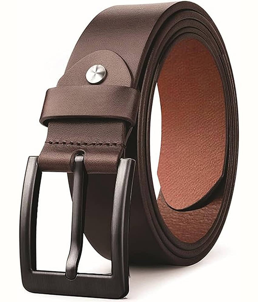 Elite Crafts - Brown 100% Leather Men's Formal Belt ( Pack of 1 )