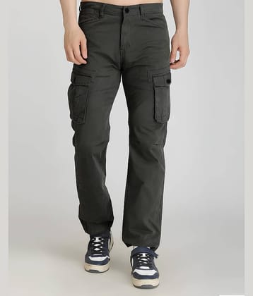 Reoutlook Regular Flat Men's Cargos - Black ( Pack of 1 )