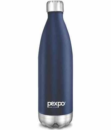 Pexpo 500ml 24 Hrs Hot and Cold ISI Certified Flask, Electro Vacuum insulated Bottle (Pack of 1, Denim Blue)