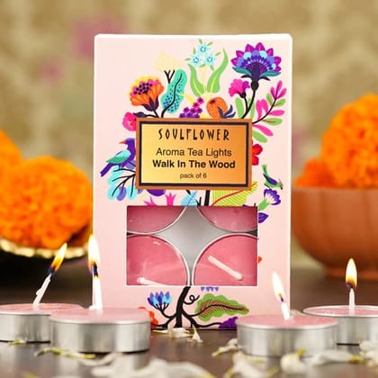 Soulflower T Light Candle - Walk In the Wood 6