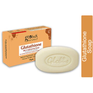 Globus Naturals Glutathione Skin Lightening Soap Enriched with Kojic Acid & Vitamin C, E For Reduces Dark Spots, Wrinkles & Fine Lines 75gm