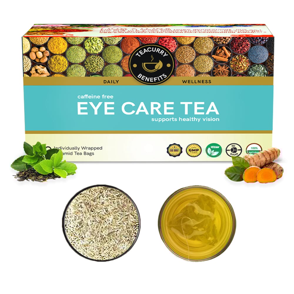TEACURRY Eye Care Tea (1 Month Pack, 30 Tea Bags) - Helps with Eye Health and Vision