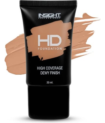 Insight Cosmetics HD Full Coverage Foundation For All Skin Types With Dewy Finish High Coverage, 20ml