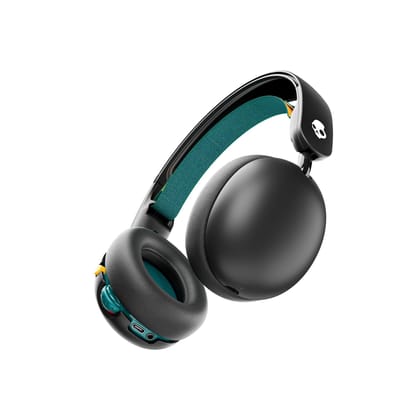 Skullcandy Grom Over-Ear Wireless Headphones for Kids, Volume-Limiting to 85dB + 45Hr Playtime + Rapid Charge Override Function, Adjustable Headband Strap & Collapsible Design- Black