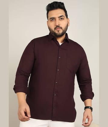 adwynpeter 100% Cotton Regular Fit Solids Full Sleeves Men's Casual Shirt - Wine ( Pack of 1 )