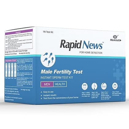 Rapid News Male Fertility Instant Sperm Test Kit 1N Test Kit