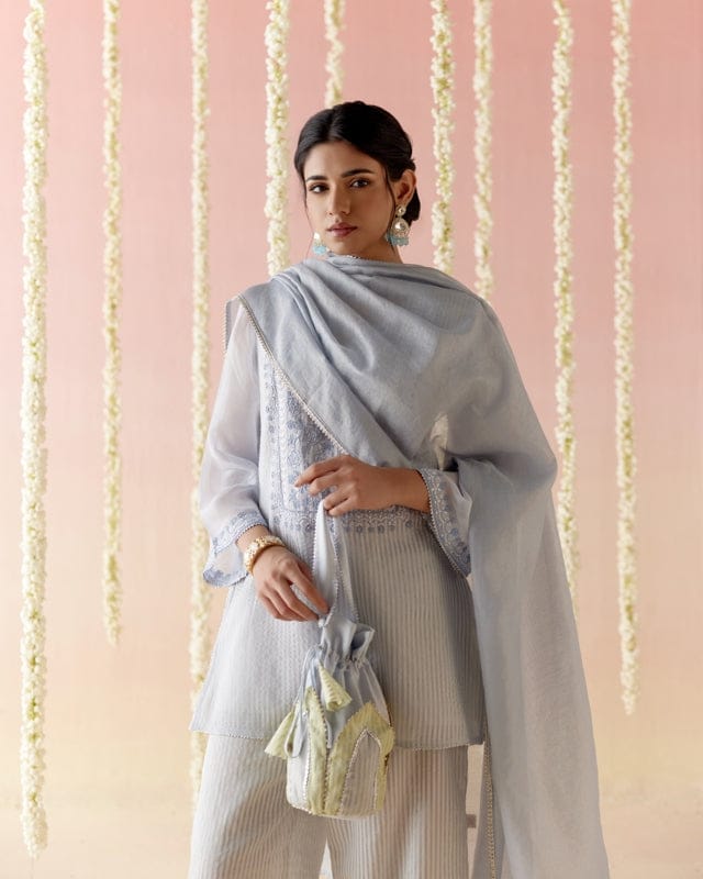 Sky Blue Dupatta-Free Size / Sky Blue