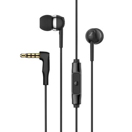 Sennheiser CX 80s Wired in Ear Earphones with in-Line Microphone, Superior Sound, One Button Smart Control, Lightweight Design, 3.5mm Jack, 3 Ear Tip Sizes, 2Y Warranty, ‎Voice Control, Black Sennheiser CX 80s Wired in Ear Earphones with in-Line Micropho