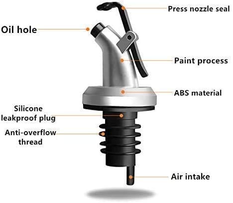 Glass Oil Dispenser With Funnel | 500 ML | Airtight Square Glass Bottle For Kitchen Olive Oil, Vinegar, Cooking Oil, Soy Sauce And Other Liquids | Pack of 2 |