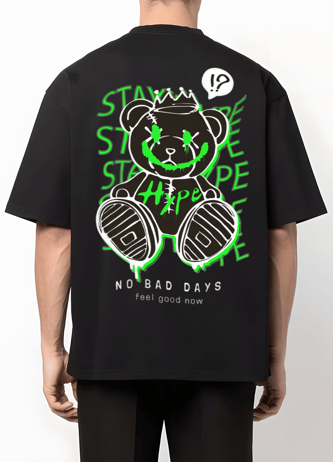 No Bad Days Oversized Premium Cotton T shirt-S