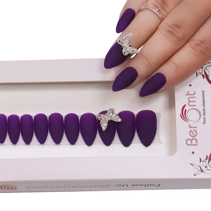 BRIDAL ROTATING NAIL CHARM (NAIL KIT INCLUDED)-Dark Purple