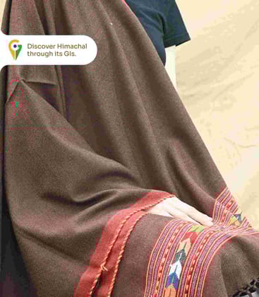 Himachali Pure Kullu Handloom Stole – Brown, Handcrafted Winter Elegance Himachali Pure Kullu Handloom Stole – Brown, Handcrafted Winter Elegance