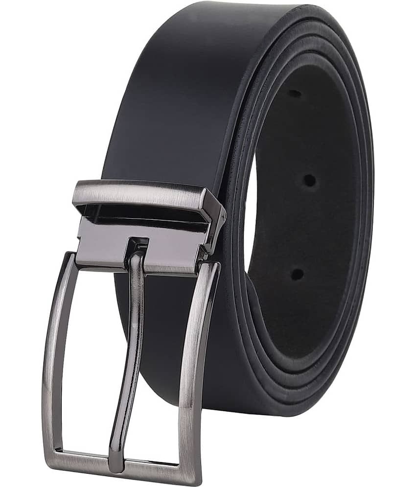 SILKSHOPPING - Black 100% Leather Men's Formal Belt ( Pack of 1 )