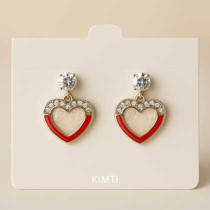 Heart Shaped Stud Earrings