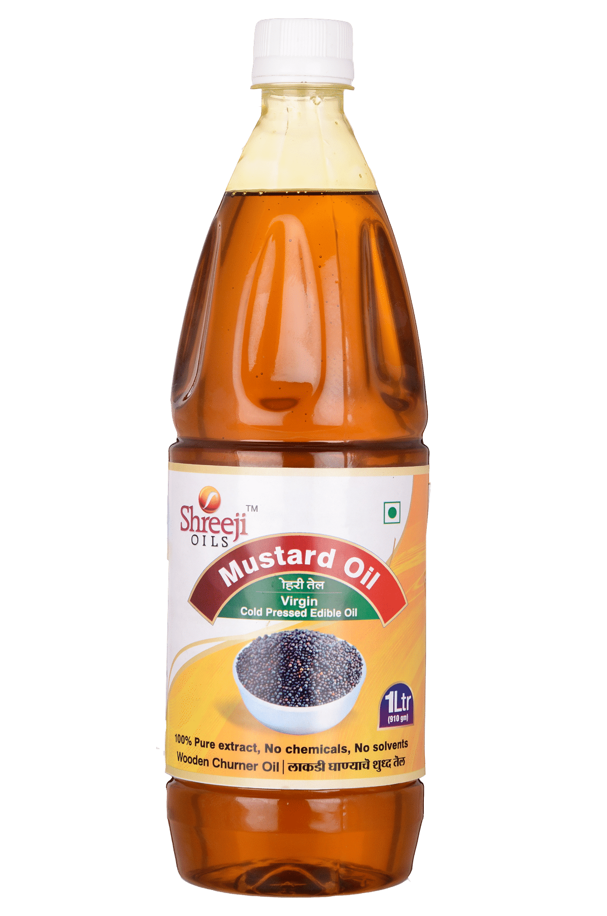 Shreeji Oils Mustard Virgin Cold Pressed Edible Oil, 1 L