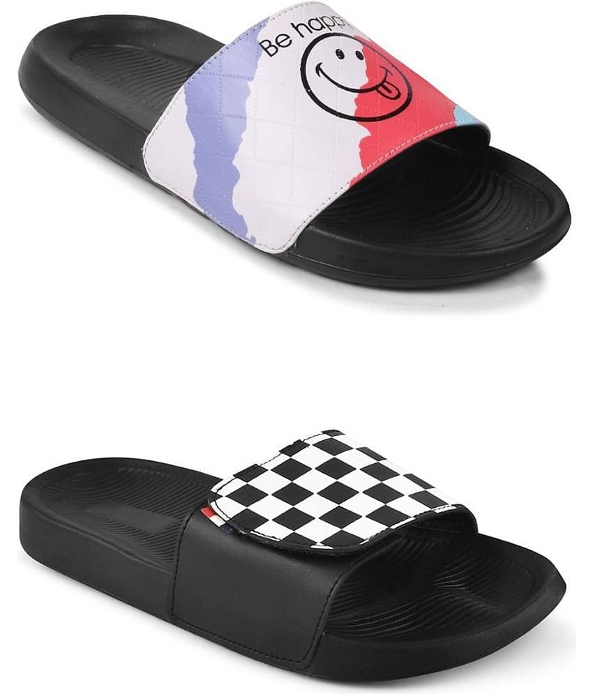 PERY PAO Black Men's Slide Flip Flop