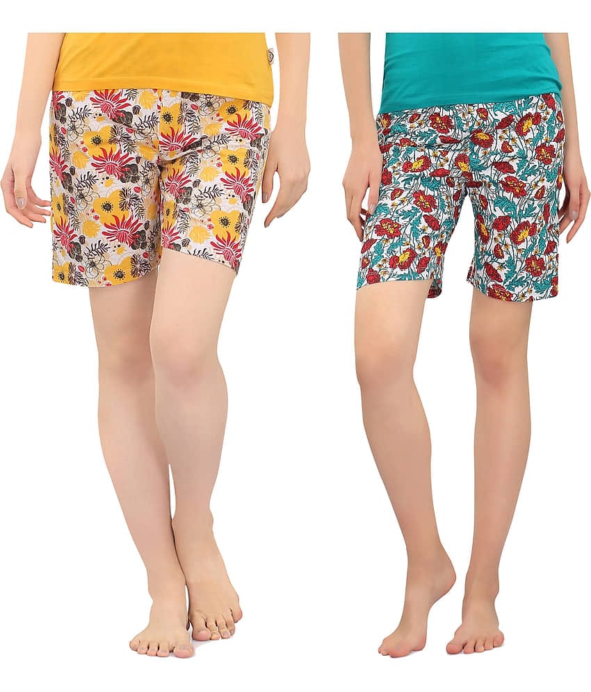 Zebu Cotton Skorts - Multi Color
