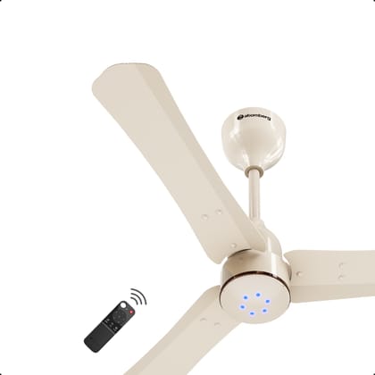 Atomberg Renesa Halo 900mm BLDC Ceiling Fan with Remote Control & LED Indicators |Seasand Ivory