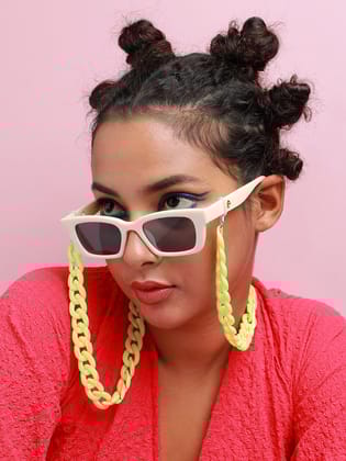 Vibe Check Sunglasses With Chain-Necklace and Chains