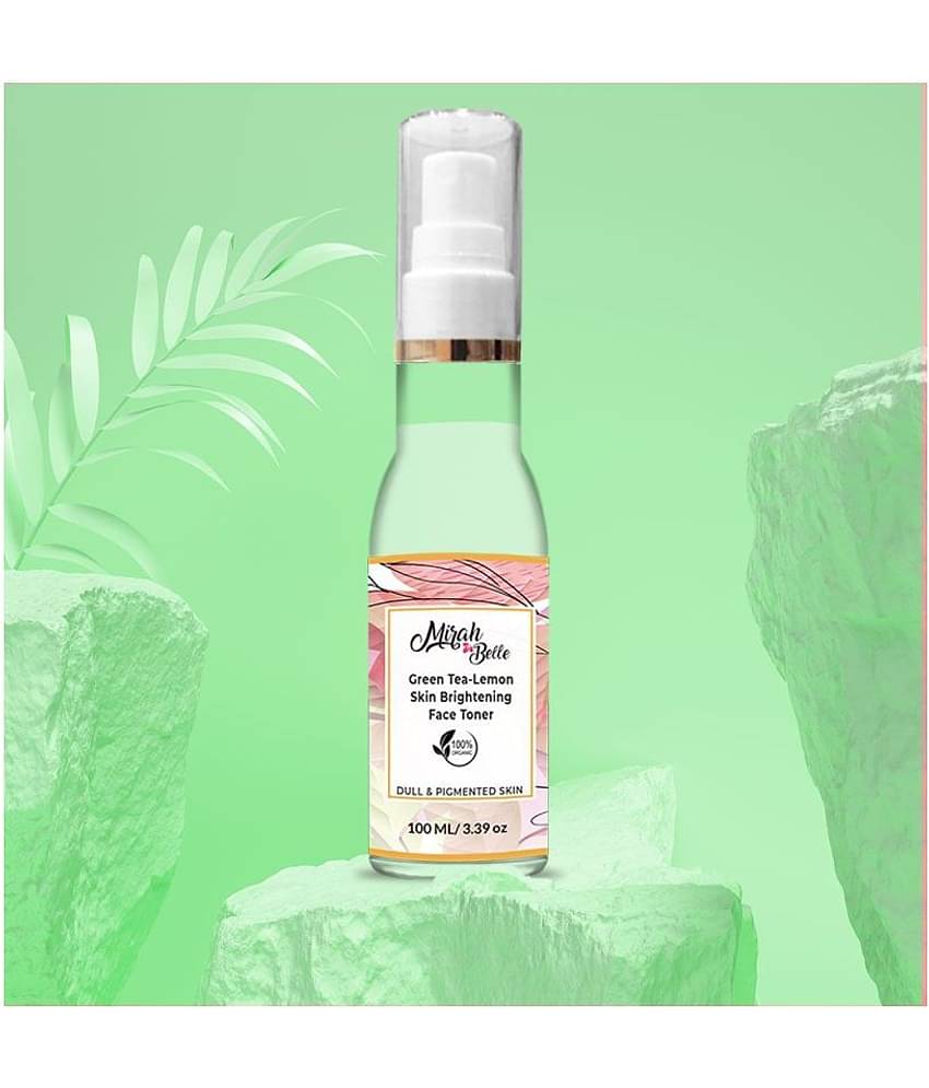 Mirah Belle Skin Brightening Face Toner - Green Tea and Lemon - Paraben Free Astringent 100 mL
