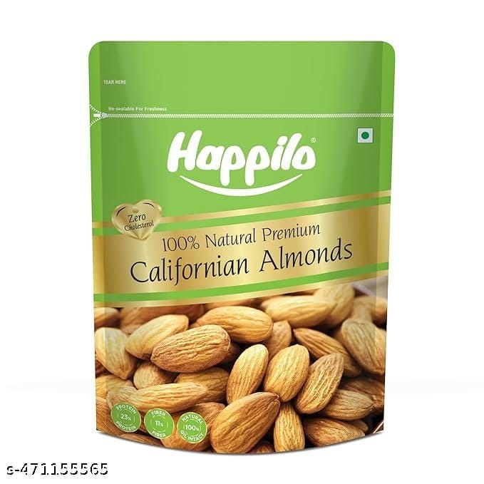 Happilo 100% Natural Premium Californian Almonds 450g Value Pack