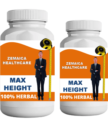 Zemaica Healthcare max height plain flavor 0.2 kg Powder Pack of 2