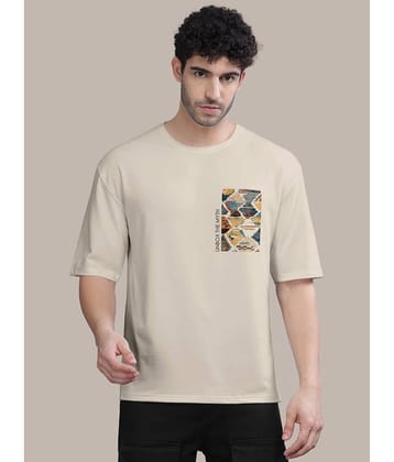 BULLMER Pack of 1 Cotton Blend Oversized Fit Men's T-Shirt ( Black )