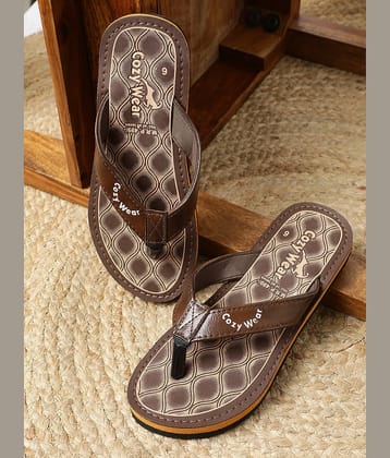 Cozy Wear - Brown Men's Thong Flip Flop