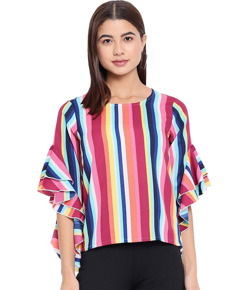 OTIRA Multi Color Crepe Women's Regular Top ( Pack of 1 )