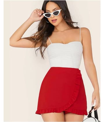 Addyvero Cotton Lycra Culottes - Red Single