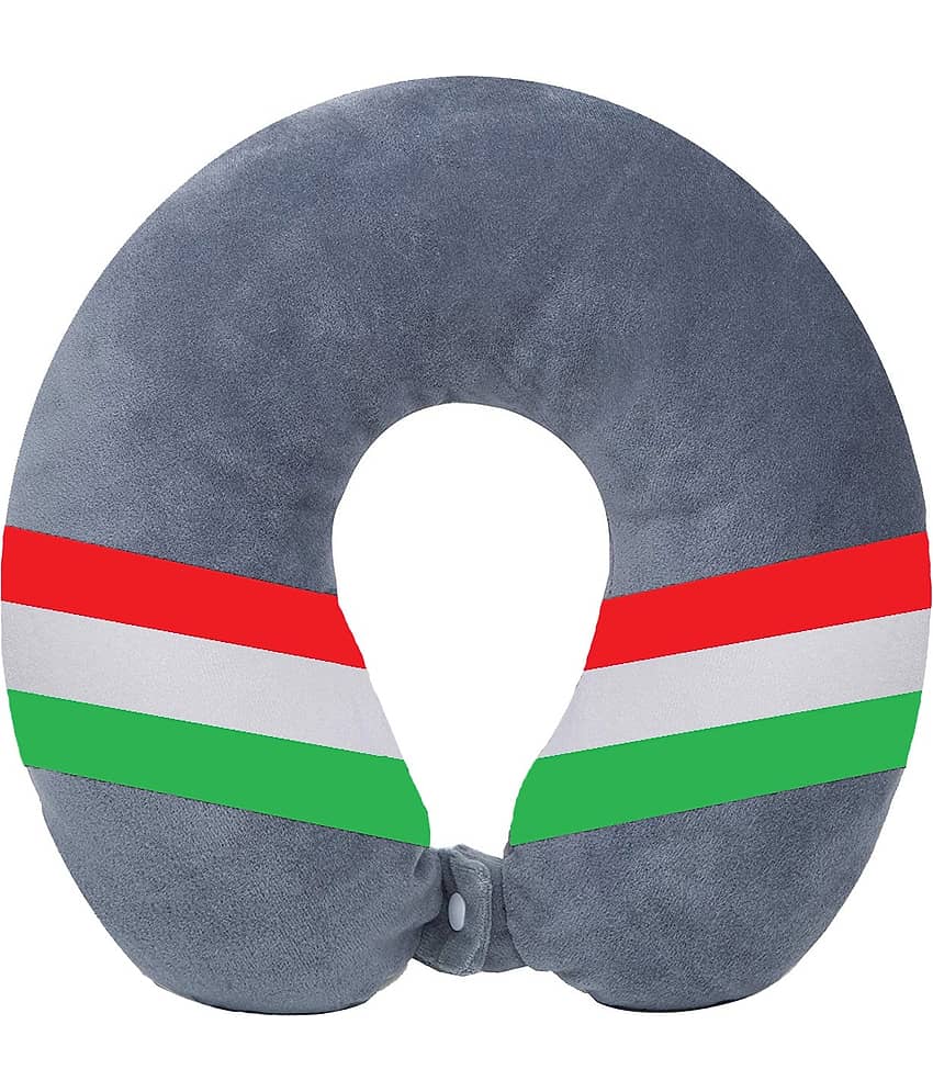 JUZZII Grey Neck Pillow ( Pack of 1 )