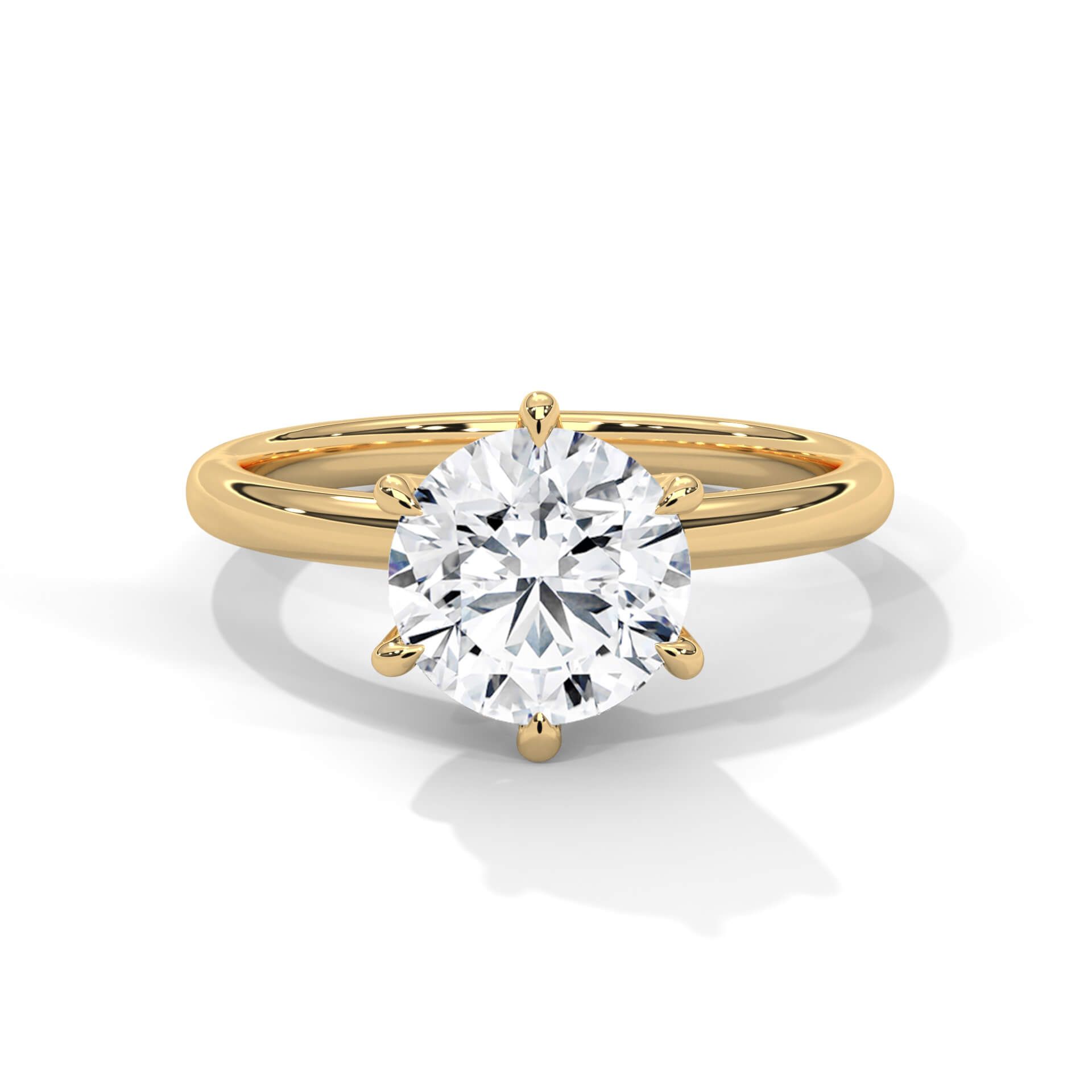 Tifaro 2 Carat MOISSANITE Solitaire 925 Silver Ring | 22KT Gold Vermeil-12