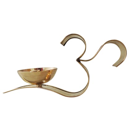 Brass Om Fancy Deepak No. 3 (ZMAS489 C) Brass Om Fancy Deepak No. 3 (ZMAS489 C)