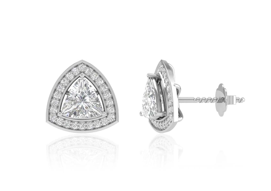 Trillion Halo Solitaire Studs