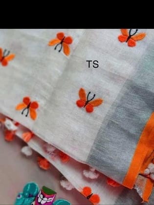 LINEN DIGITAL PRINTED SAREE 1444