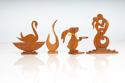 Wooden Handcraft Showpieces Set of 4 pieces