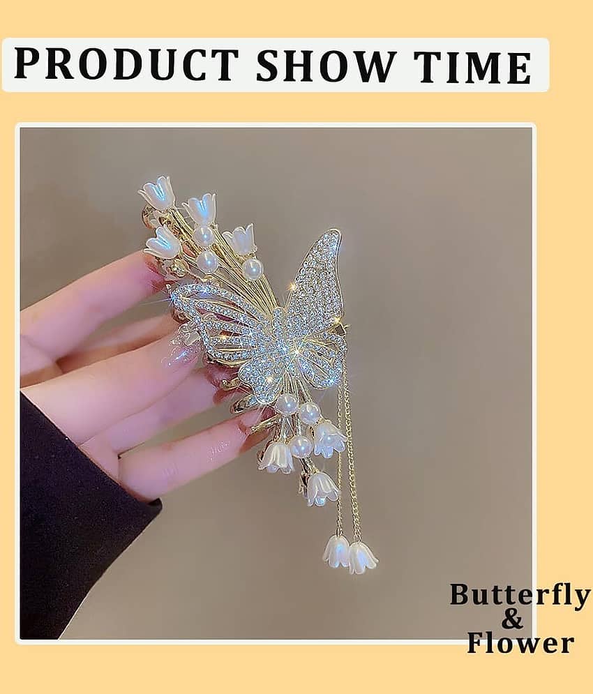 Rhosyn Gold Women's Hair Clip ( Pack of 1 )