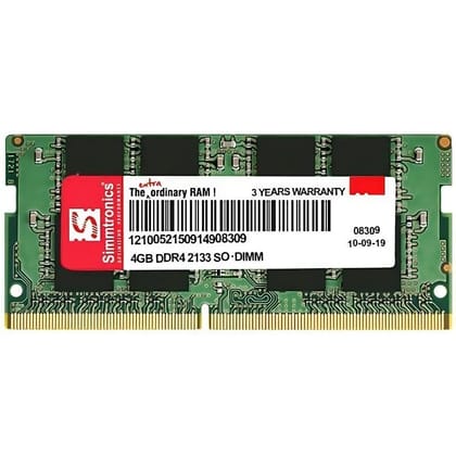 Simmtronics 4GB DDR4 Laptop RAM 2133 MHz (PC 17000) with 3 Year Warranty