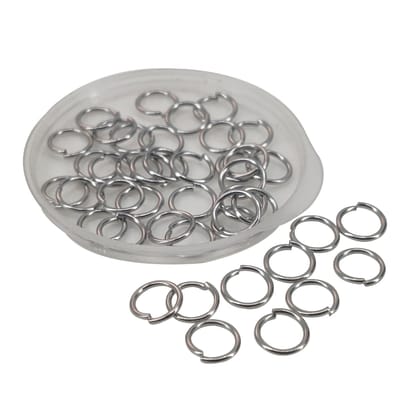 Tarnish Resistant 304-Stainless Steel Jump Rings 7x0.8 MM (65+ Pieces, 5 Grams) Silver Color For Jewellery Making-5 Grams (65+ Pieces)
