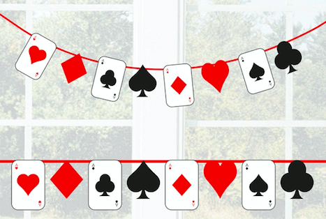 Casino Ace Garland - Over 5FT - Party and Festive Needs | Buy online on ZillyBuy