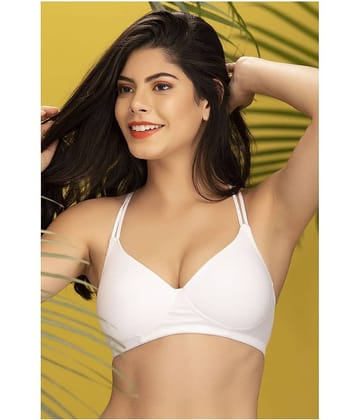 Clovia Cotton Lightly Padded Women's T-Shirt Bra ( White )