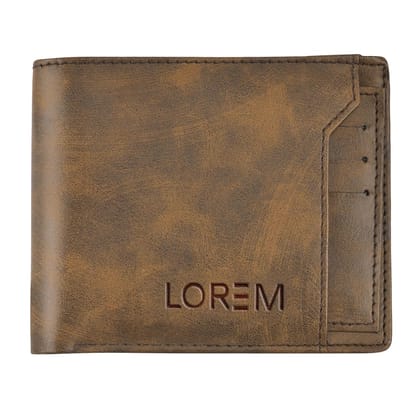LOREM Removable Card Holder Bi-Fold Faux Leather 7 ATM Card Slots Wallet for Men-UF