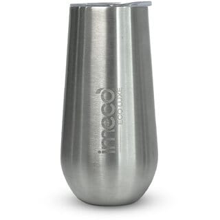 IMECO ECO LUXE Stainless Steel Wine Tumbler 300 ml,Set of 6 (Silver) BPA Free, Leak Proof, Travel Ready