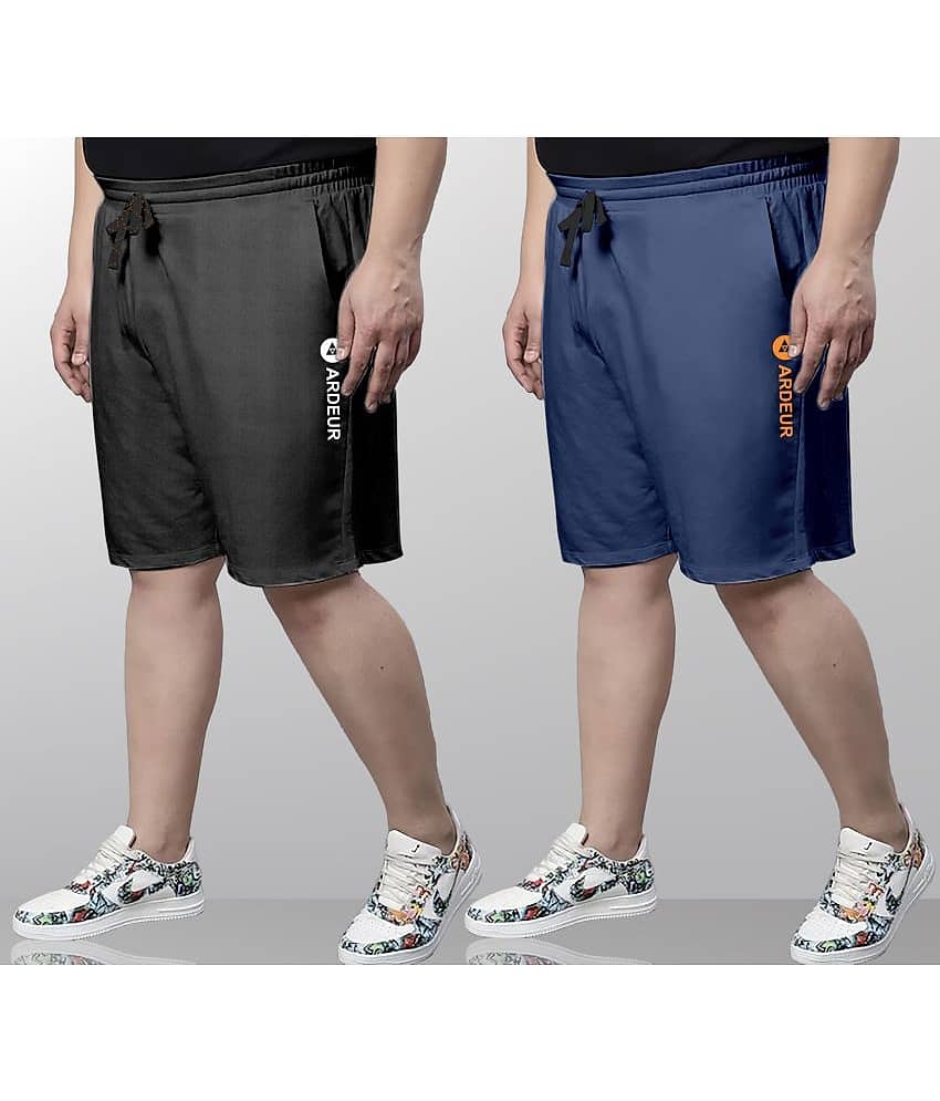 Ardeur Multi Cotton Blend Men's Shorts ( Pack of 2 )