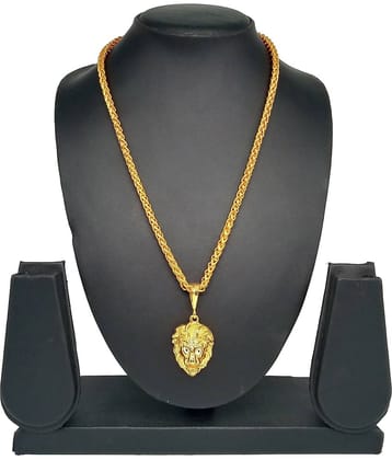 SHANKHRAJ MALL GOLD PLATED PENDANT AND CHAIN FOR MEN OR BOYS-100167