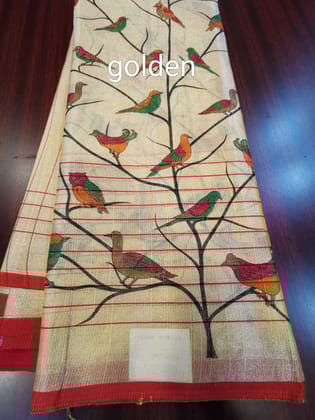 Sparrow Linen Digital Printed Sari 1362