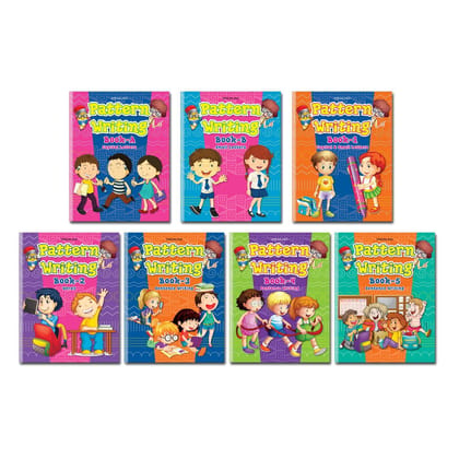 Pattern Writing 7 Books Pack for Children Age 2 -6 Years |Capital Letters, Small Letters, Words, Sentence Writing | Write and Practice [Paperback] Dreamland Publications