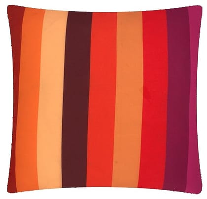KOKO Decorative Home Colorful Stripe Cushion Covers Pillow Cover  Set of 5 | 16x16 Inches (40x40 cm) Polyester Zippered Square Covers for Sofa, Chair, and Bed