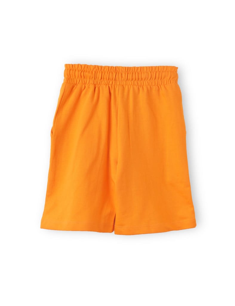 Elegant Kids Girls Shorts Cotton French Terry Vibrant Orange Cute Couple Elephant 2025 at ShopCi